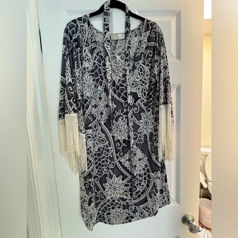 Stella Laguna Beach Fringe sleeve Dress - Picture 2 of 3